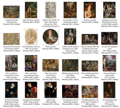 34 Painting Images by Joachim Wtewael Dutch, 1566 - 1638 - Tibetan Buddhist thangka, front view