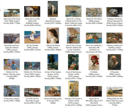 79 Painting Images by Joaquín Sorolla Spanish, 1863 – 1923 - Tibetan Buddhist thangka, front view