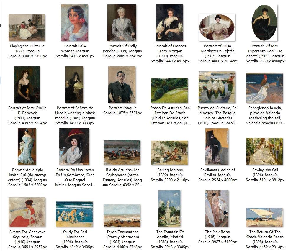 79 Painting Images by Joaquín Sorolla Spanish, 1863 – 1923 - Tibetan Buddhist thangka, close-up detail