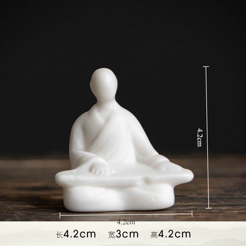 White Porcelain Meditation Buddha Statues - Tibetan Buddhist statue, view 8