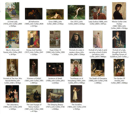22 Painting Images by John Collier English, 1850 – 1934 - Tibetan Buddhist thangka, front view
