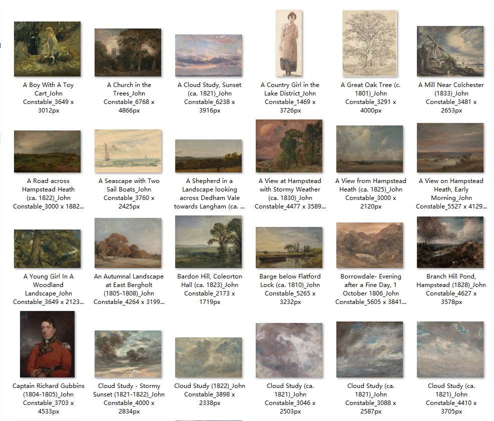 109 Painting Images by John Constable English, 1776-1837 - Tibetan Buddhist thangka, front view