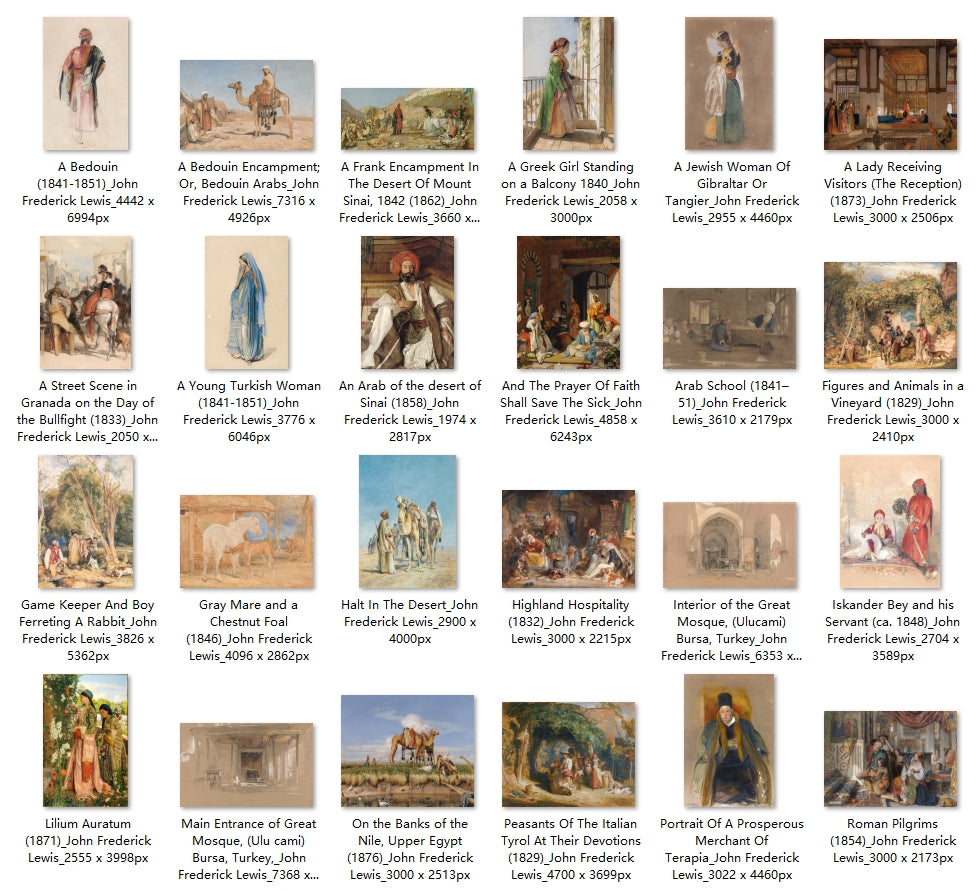 48 Painting Images by John Frederick Lewis (English, 1805-1876)