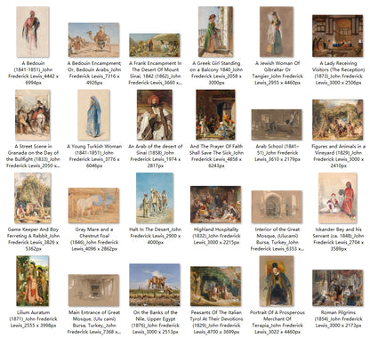 48 Painting Images by John Frederick Lewis (English, 1805-1876)