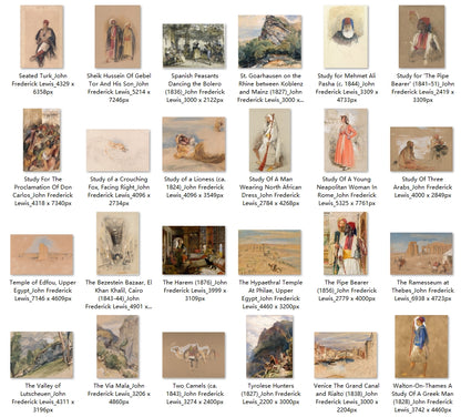 48 Painting Images by John Frederick Lewis (English, 1805-1876)