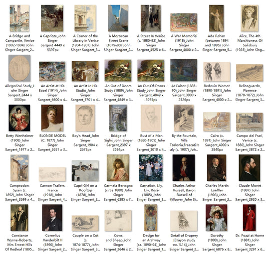 329 Painting Images by John Singer Sargent (American, 1856-1925)