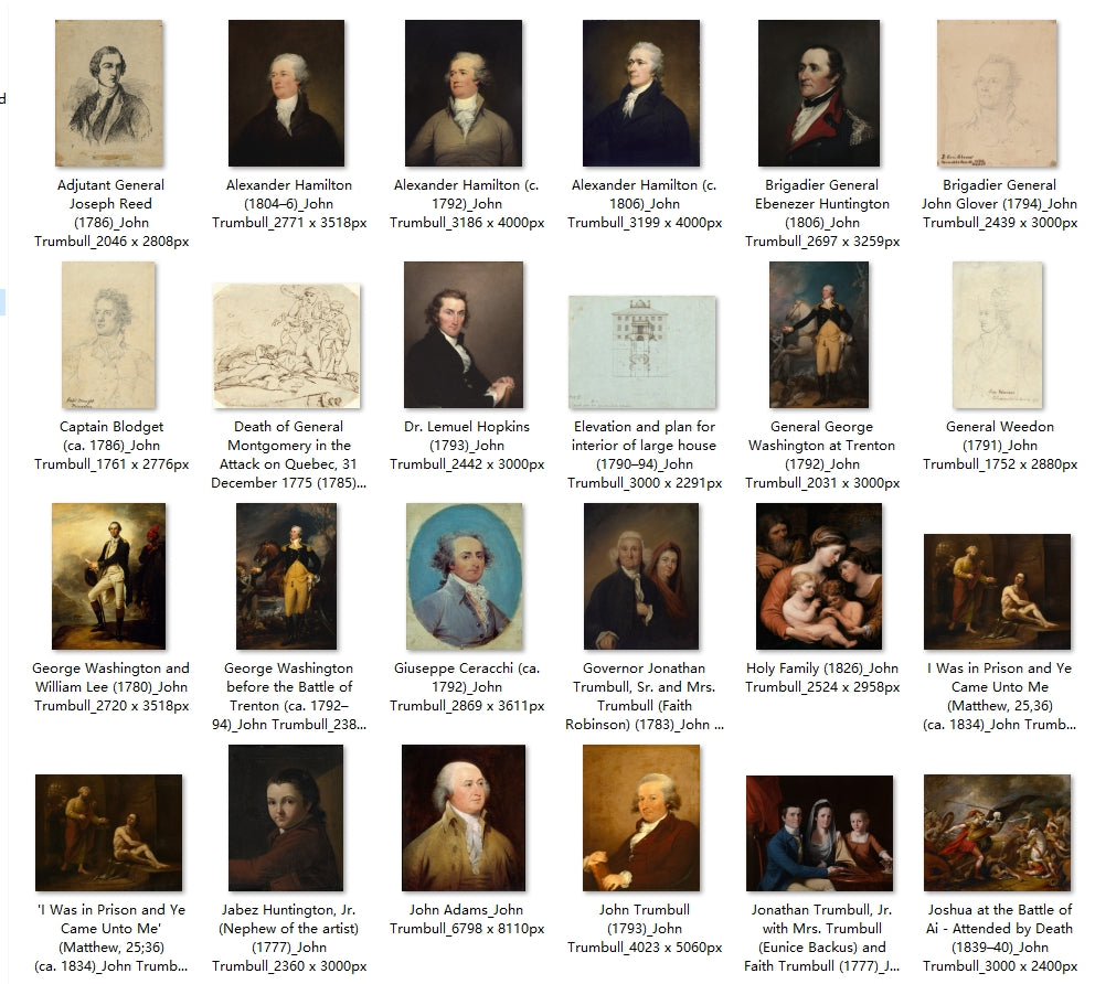 68 Painting Images by John Trumbull (American, 1756 – 1843)