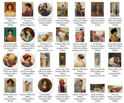 92 Painting Images by John William Godward English, 1861–1922 - Tibetan Buddhist thangka, front view