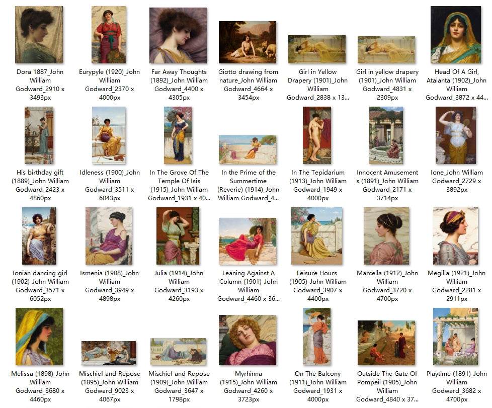 92 Painting Images by John William Godward English, 1861–1922 - Tibetan Buddhist thangka, detailed view