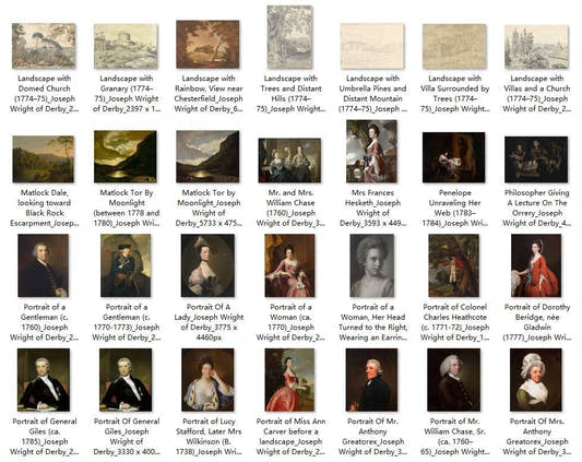 96 Painting Images by Joseph Wright of Derby English, 1734-1797 - Tibetan Buddhist thangka, detailed view