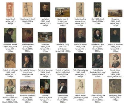 93 Painting Images by Jozef Hanula Slovak, 1863-1944 - Tibetan Buddhist thangka, detailed view