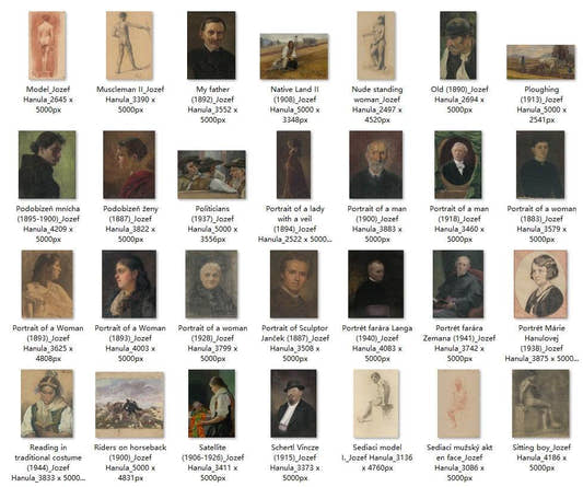93 Painting Images by Jozef Hanula Slovak, 1863-1944 - Tibetan Buddhist thangka, detailed view