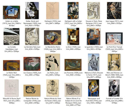 69 Painting Images by Juan Gris Spanish, 1887-1927 - Tibetan Buddhist thangka, detailed view