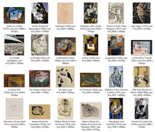 69 Painting Images by Juan Gris Spanish, 1887-1927 - Tibetan Buddhist thangka, detailed view