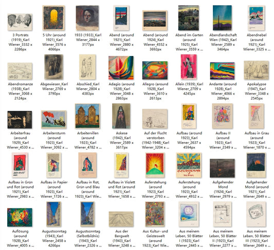 820 Painting Images by Karl Wiener (Austrian, 1901-1949)