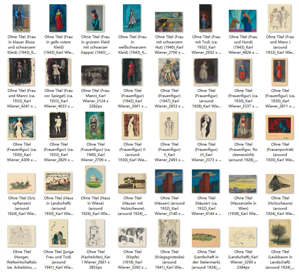 820 Painting Images by Karl Wiener (Austrian, 1901-1949)