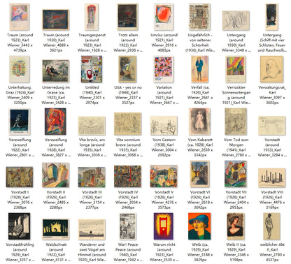 820 Painting Images by Karl Wiener (Austrian, 1901-1949)