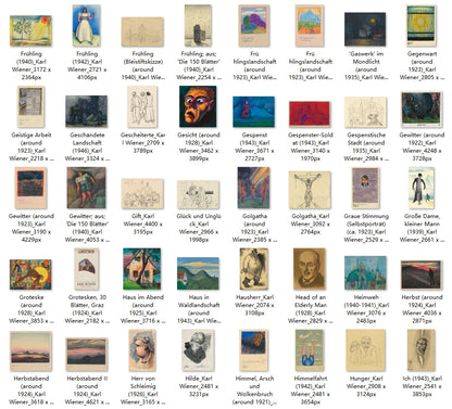 820 Painting Images by Karl Wiener (Austrian, 1901-1949)