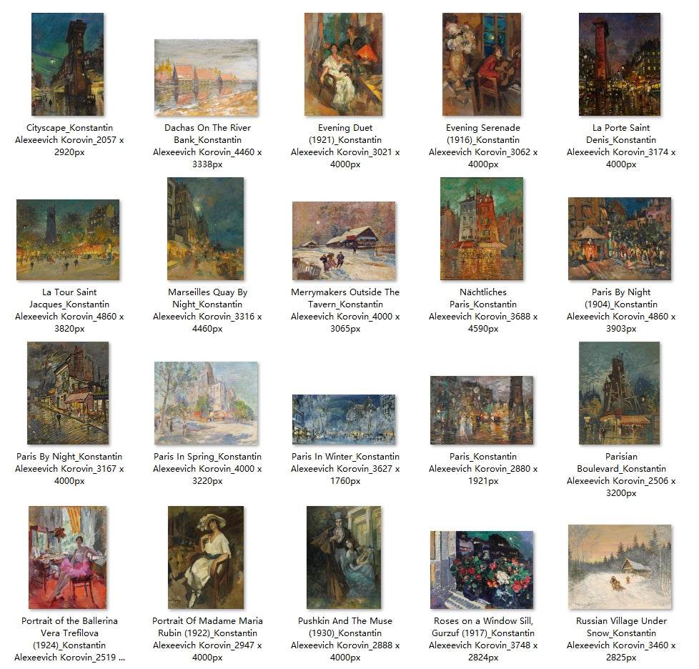 30 Painting Images by Konstantin Alexeevich Korovin Russian, 1861 -1939 - Tibetan Buddhist thangka, front view