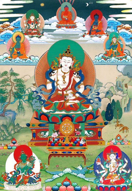 Gandhanra Handmade Thangka - Vajrasattva - from Kathok Monastery