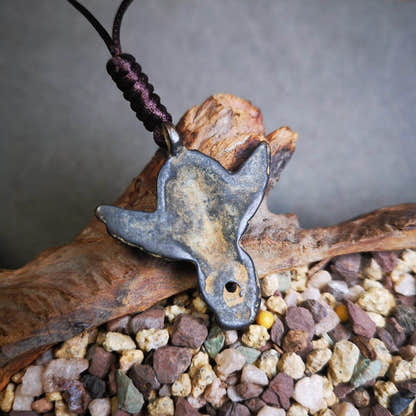 Buddhist Amulet Pendant,Garuda,Garula,Suparn Bird - Tibetan Buddhist amulet, size reference