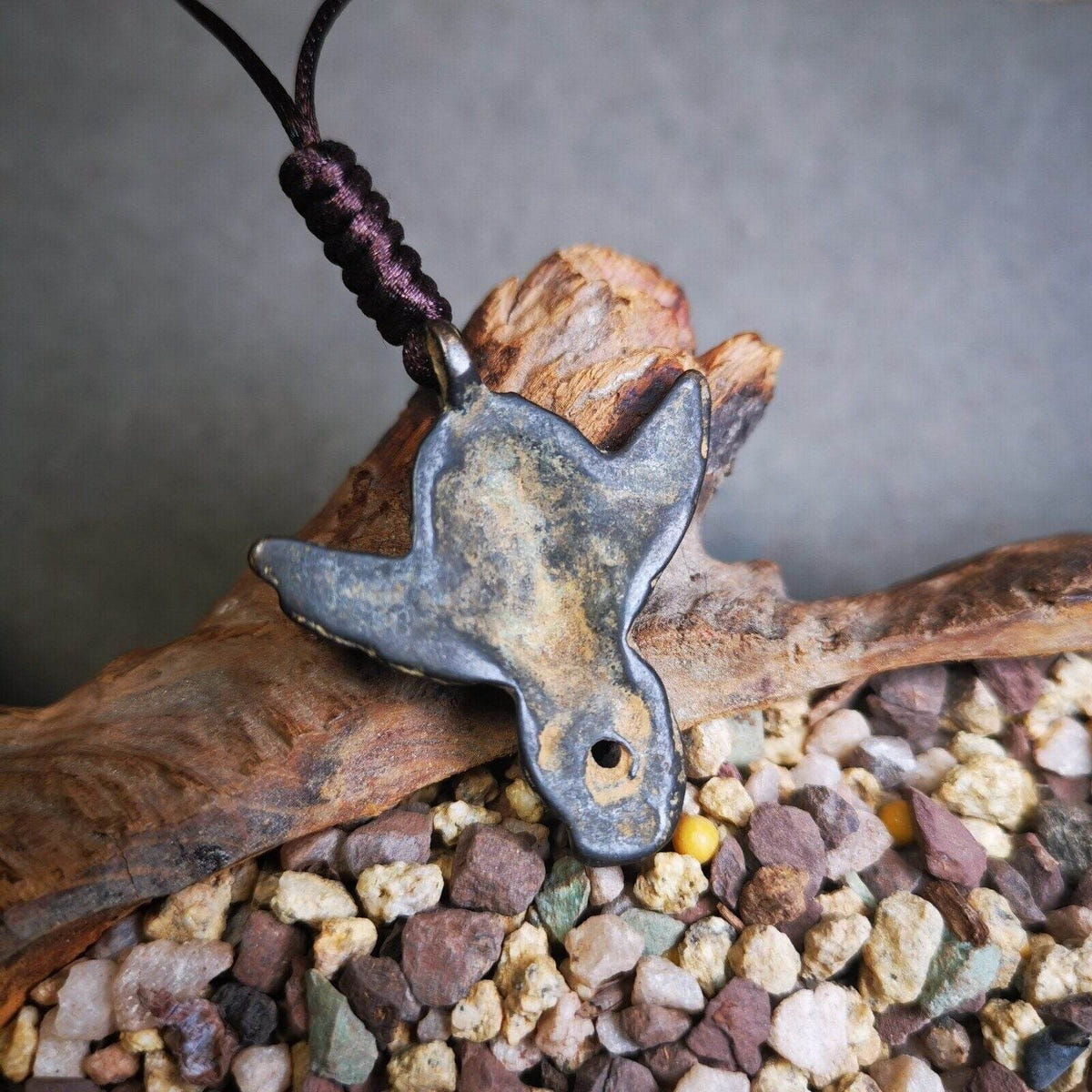 Buddhist Amulet Pendant,Garuda,Garula,Suparn Bird - Tibetan Buddhist amulet, size reference