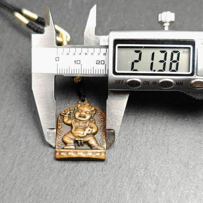 Statue Pendant,Vajrapani Amulet Badge - Tibetan Buddhist amulet, size reference