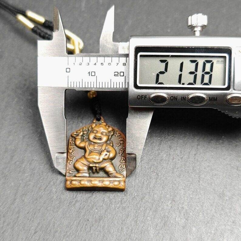 Statue Pendant,Vajrapani Amulet Badge - Tibetan Buddhist amulet, size reference