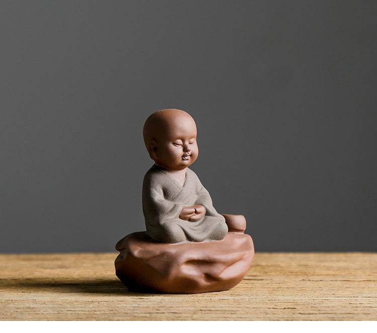 Purple Sand Ceramic Buddha Statues - Tibetan Buddhist statue, view 20