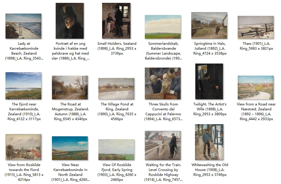 41 Painting Images by L.A. Ring (Danish, 1854 – 1933)