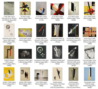 40 Painting Images by László Moholy-Nagy Hungarian, 1895 - 1946 - Tibetan Buddhist thangka, front view