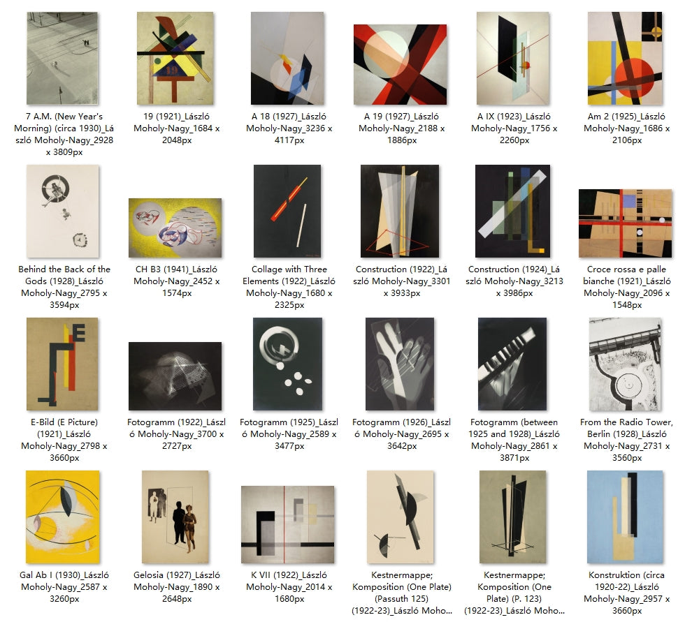 40 Painting Images by László Moholy-Nagy (Hungarian, 1895 - 1946)