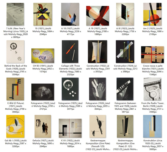 40 Painting Images by László Moholy-Nagy (Hungarian, 1895 - 1946)