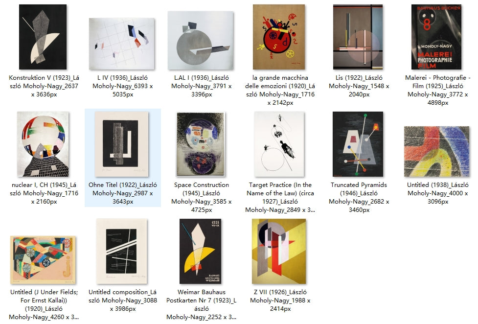 40 Painting Images by László Moholy-Nagy (Hungarian, 1895 - 1946)