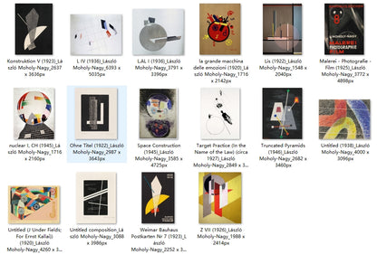 40 Painting Images by László Moholy-Nagy (Hungarian, 1895 - 1946)