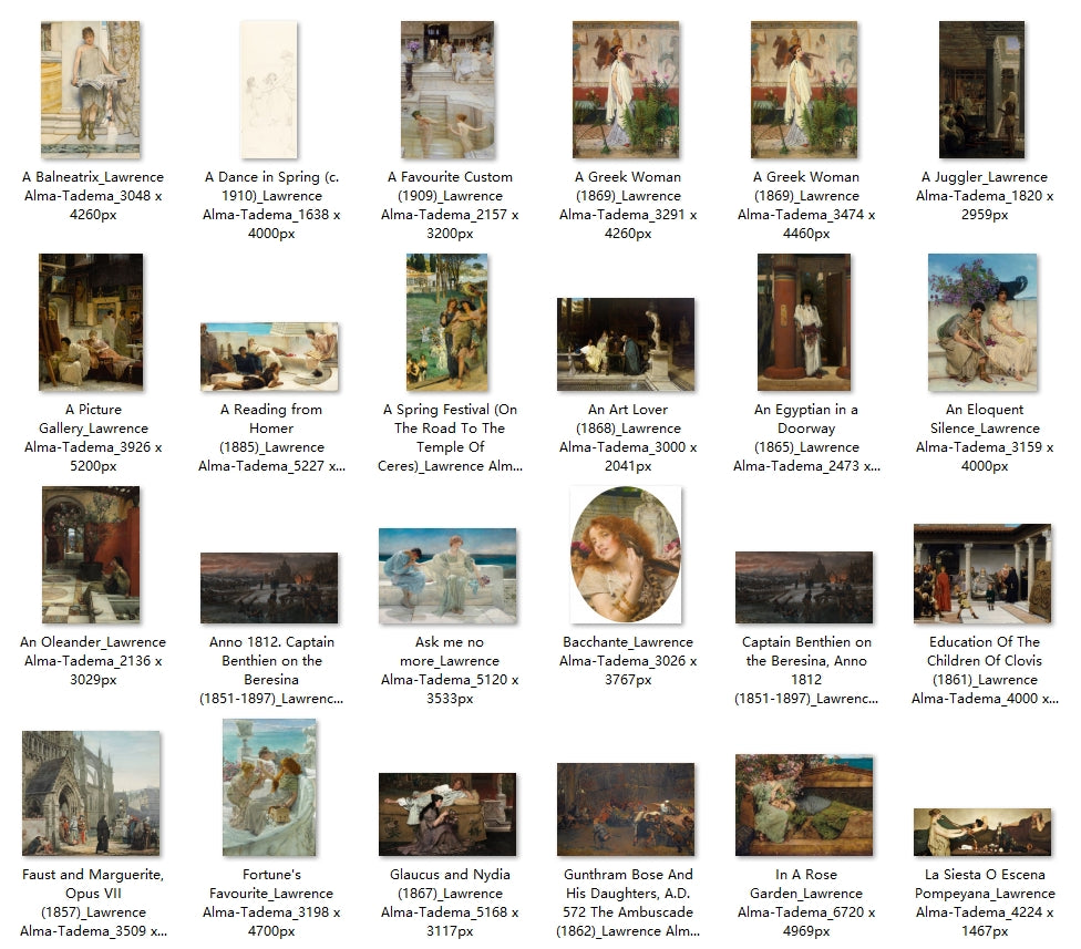 50 Painting Images by Lawrence Alma-Tadema (English, 1836-1912)