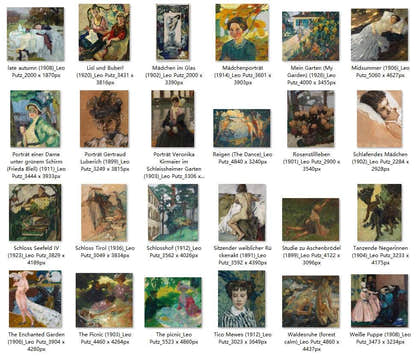 48 Painting Images by Leo Putz German, 1869–1940 - Tibetan Buddhist thangka, detailed view