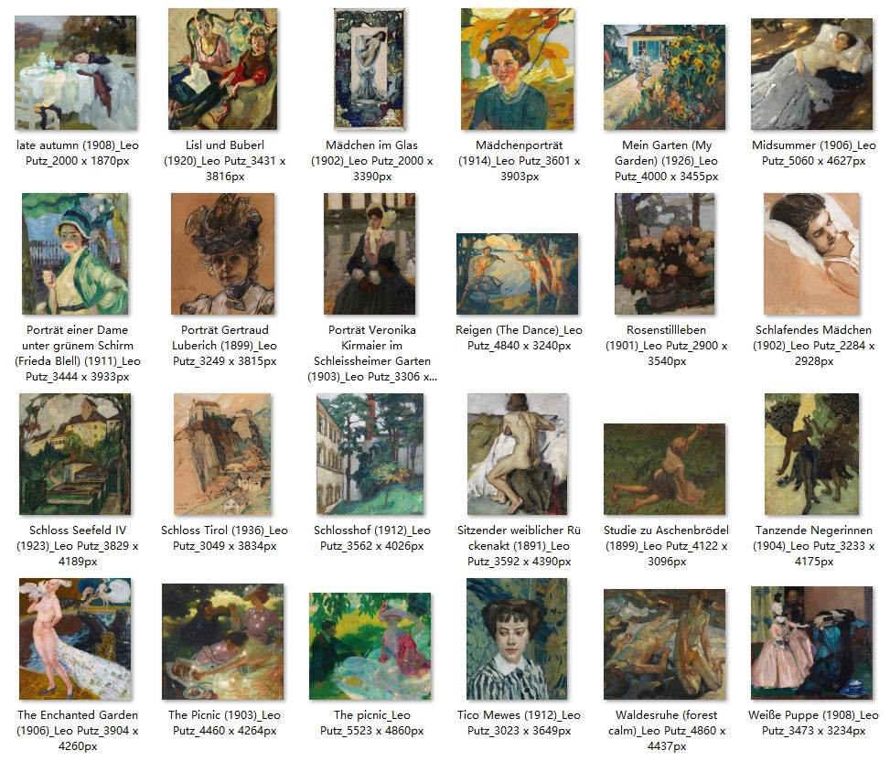 48 Painting Images by Leo Putz German, 1869–1940 - Tibetan Buddhist thangka, detailed view