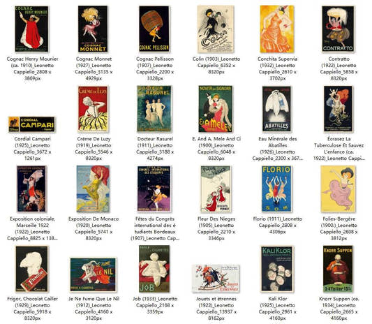 96 Painting Images by Leonetto Cappiello Italian, 1875-1942 - Tibetan Buddhist thangka, detailed view