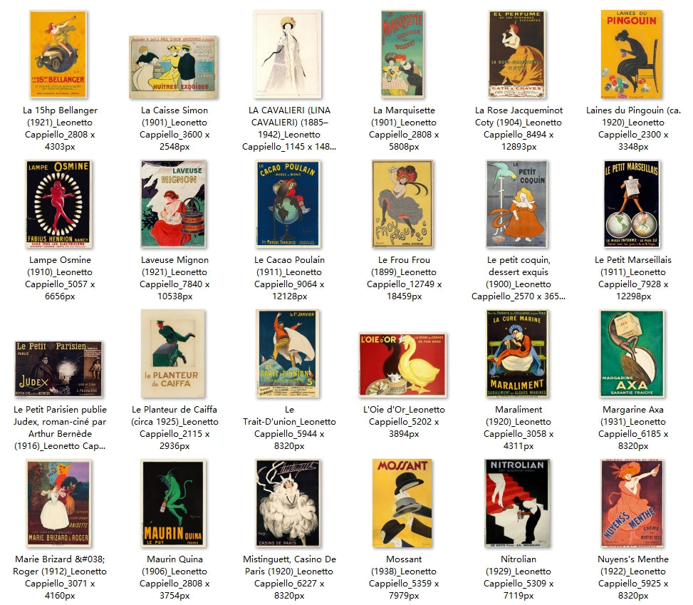 96 Painting Images by Leonetto Cappiello (Italian, 1875-1942)