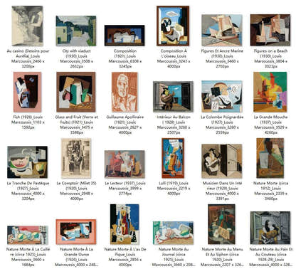 38 Painting Images by Louis Marcoussis French, 1883-1941 - Tibetan Buddhist thangka, front view