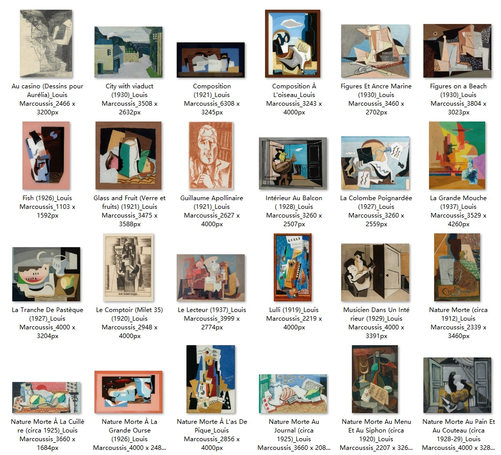 38 Painting Images by Louis Marcoussis (French, 1883-1941)