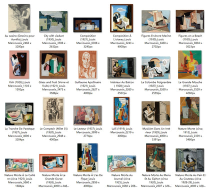 38 Painting Images by Louis Marcoussis (French, 1883-1941)