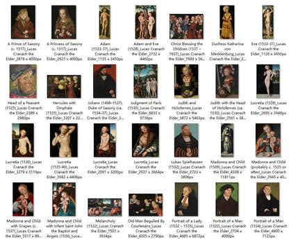 73 Painting Images by Lucas Cranach the Elder German, 1472 - 1553 - Tibetan Buddhist thangka, front view