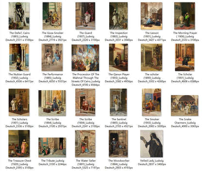 47 Painting Images by Ludwig Deutsch Austrian, 1855 – 1935 - Tibetan Buddhist thangka, detailed view