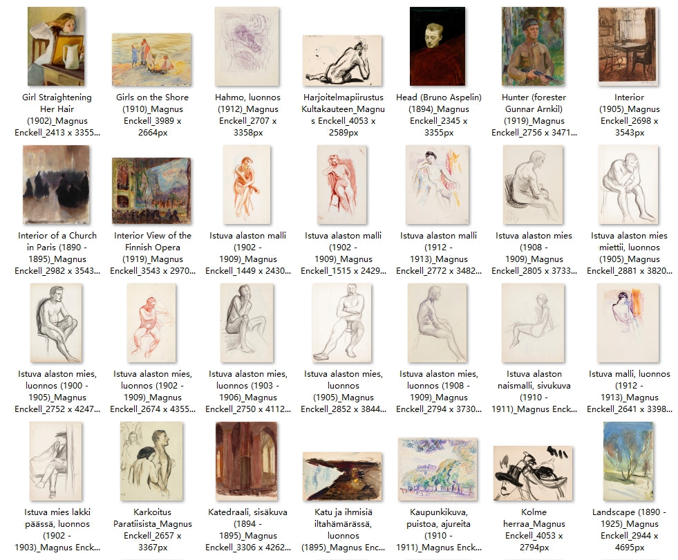 165 Painting Images by Magnus Enckell (Finnish, 1870-1925)