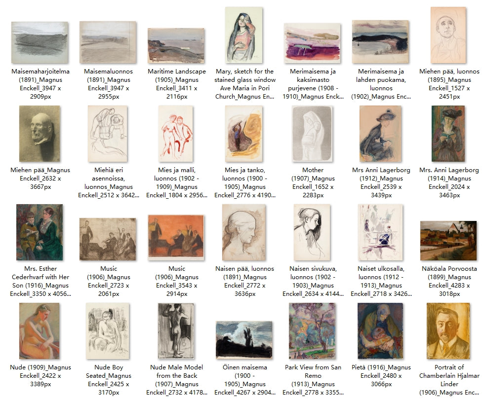 165 Painting Images by Magnus Enckell (Finnish, 1870-1925)