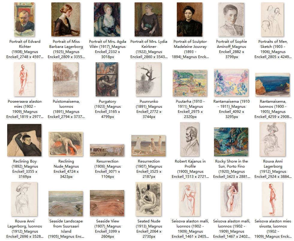 165 Painting Images by Magnus Enckell (Finnish, 1870-1925)