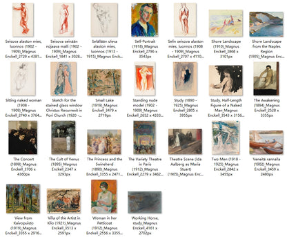 165 Painting Images by Magnus Enckell (Finnish, 1870-1925)