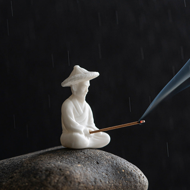 Ceramic Fisherman Incense Holder